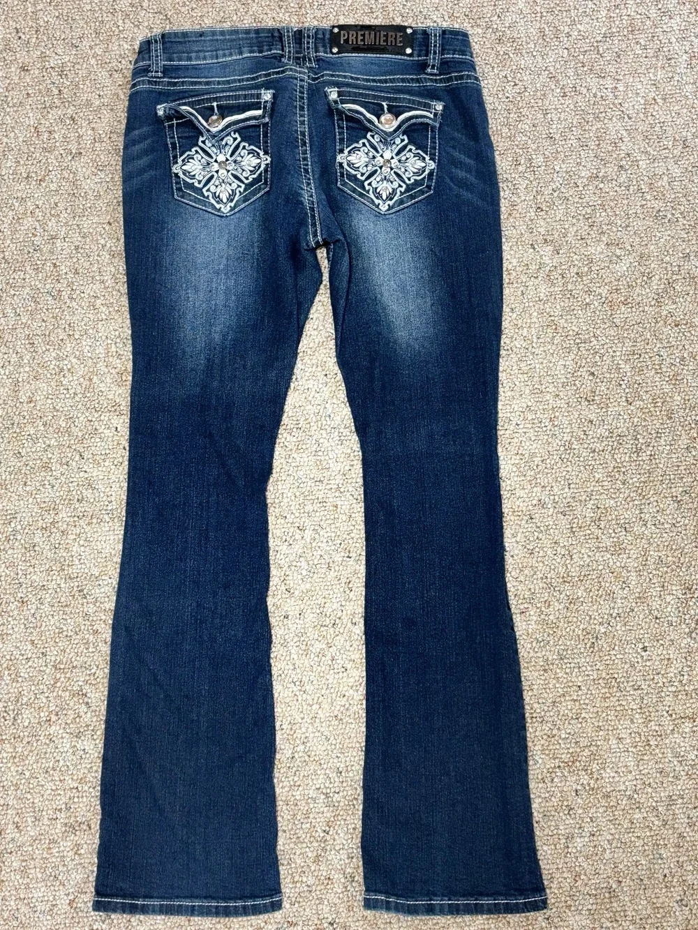 Rue 21 Premiere Denim Skinny Boot Cut Blue Jeans Women's Junior Size 11/12R